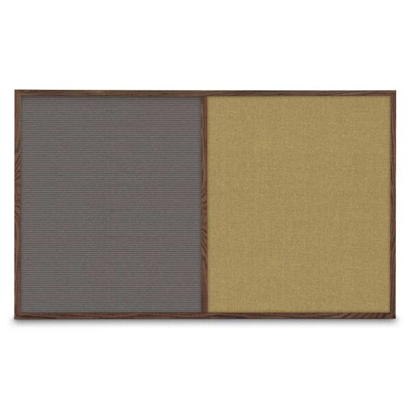 Single Door Radius Corkboard, 36"x36", Bla, UV7002RC-BLACK-PEARL